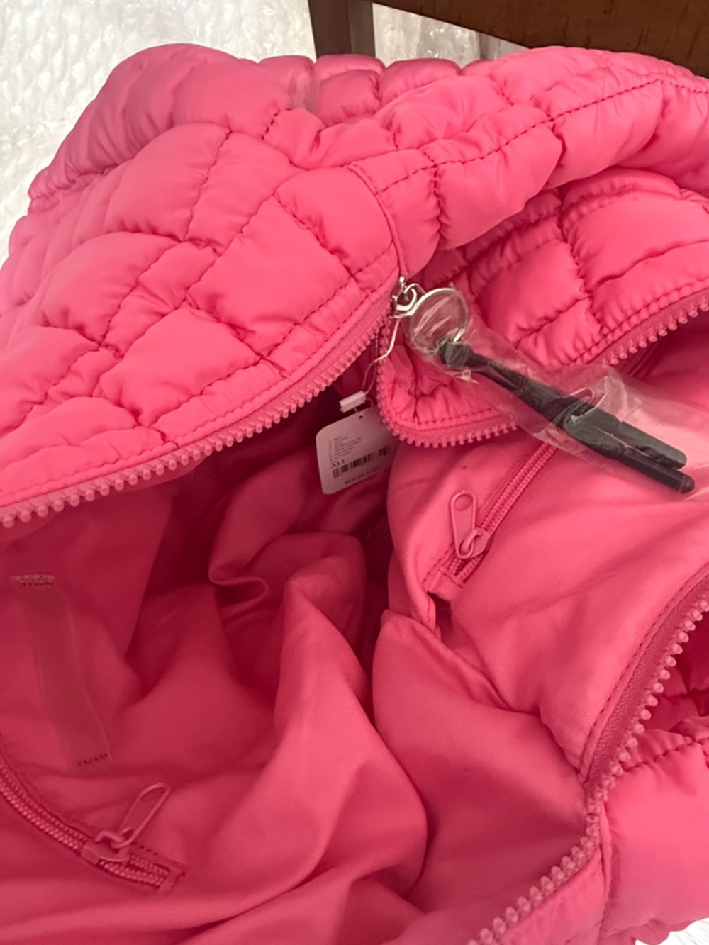 FP Movement by Free People Hot Pink Quilted Hobo Shoulder Bag - Picture 4 of 5